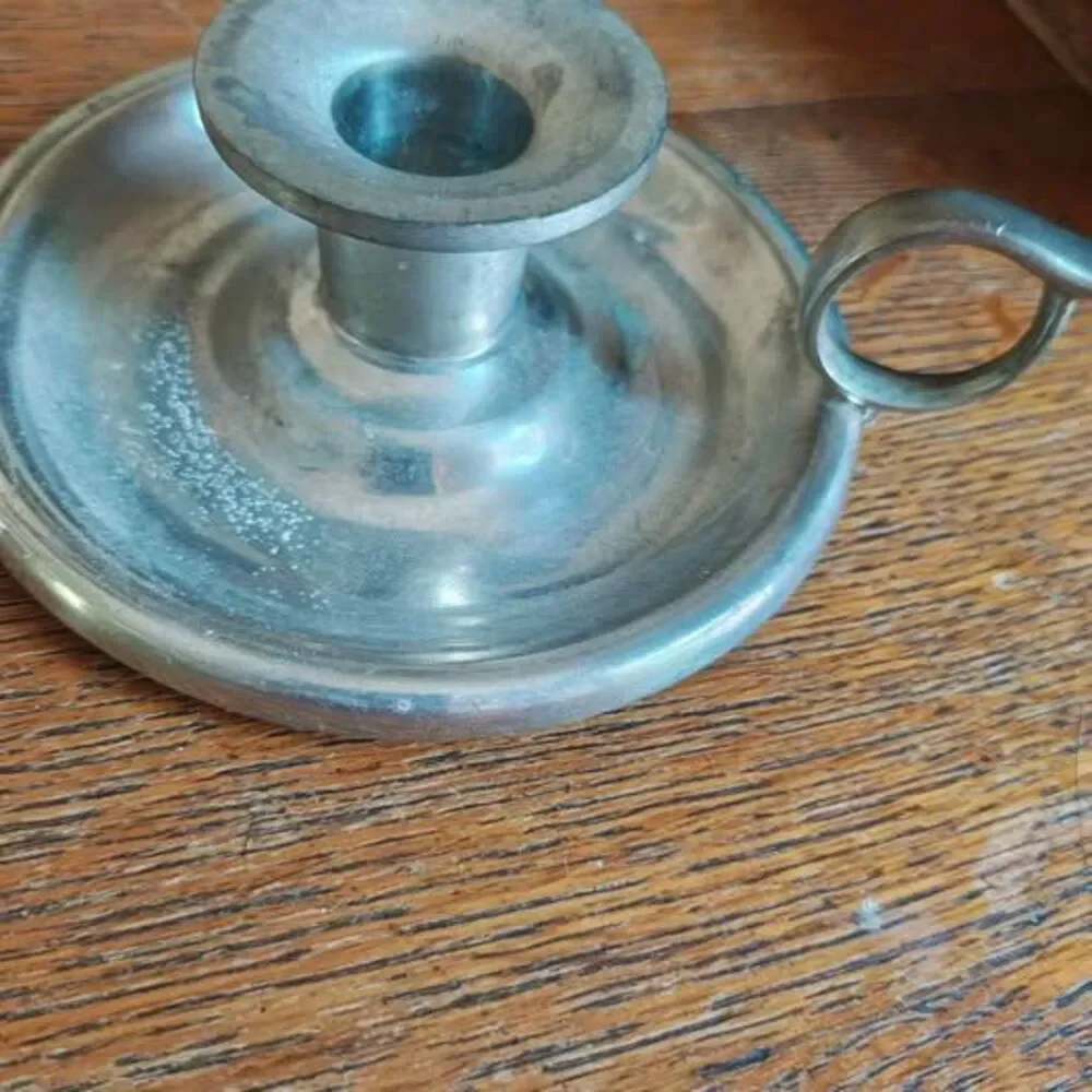 Woodbury Pewterers Pewter Chamberstick Candle Holder